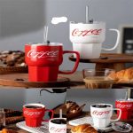 Bold Coffee Mug With Glass Straw